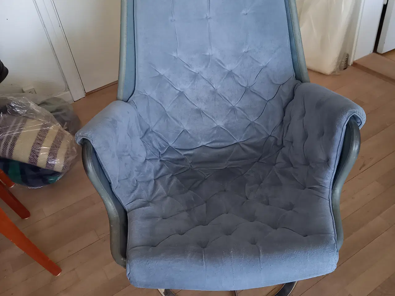 Billede 1 - DUX Bruno Mathsson Jetson lænestol blå ALCANTAR 2 