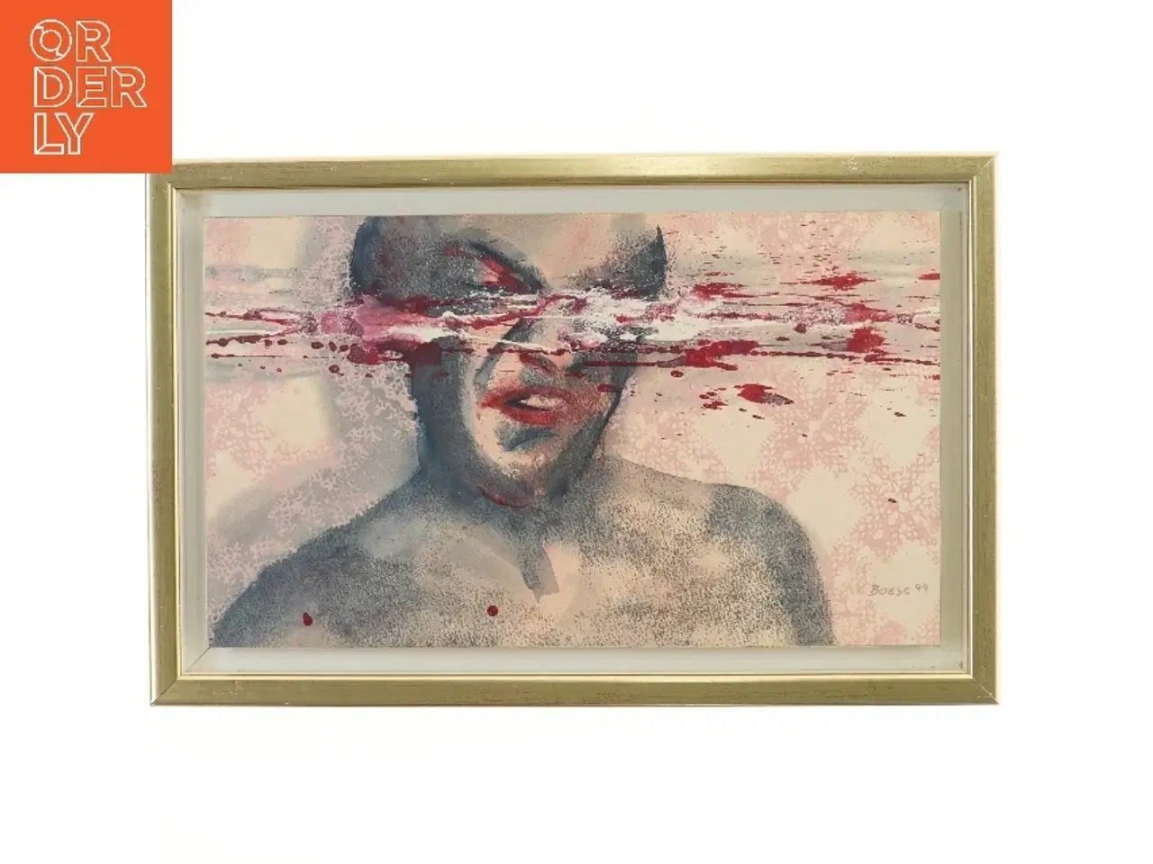 Billede 1 - Maleri med guldramme (str. 54x35 cm)