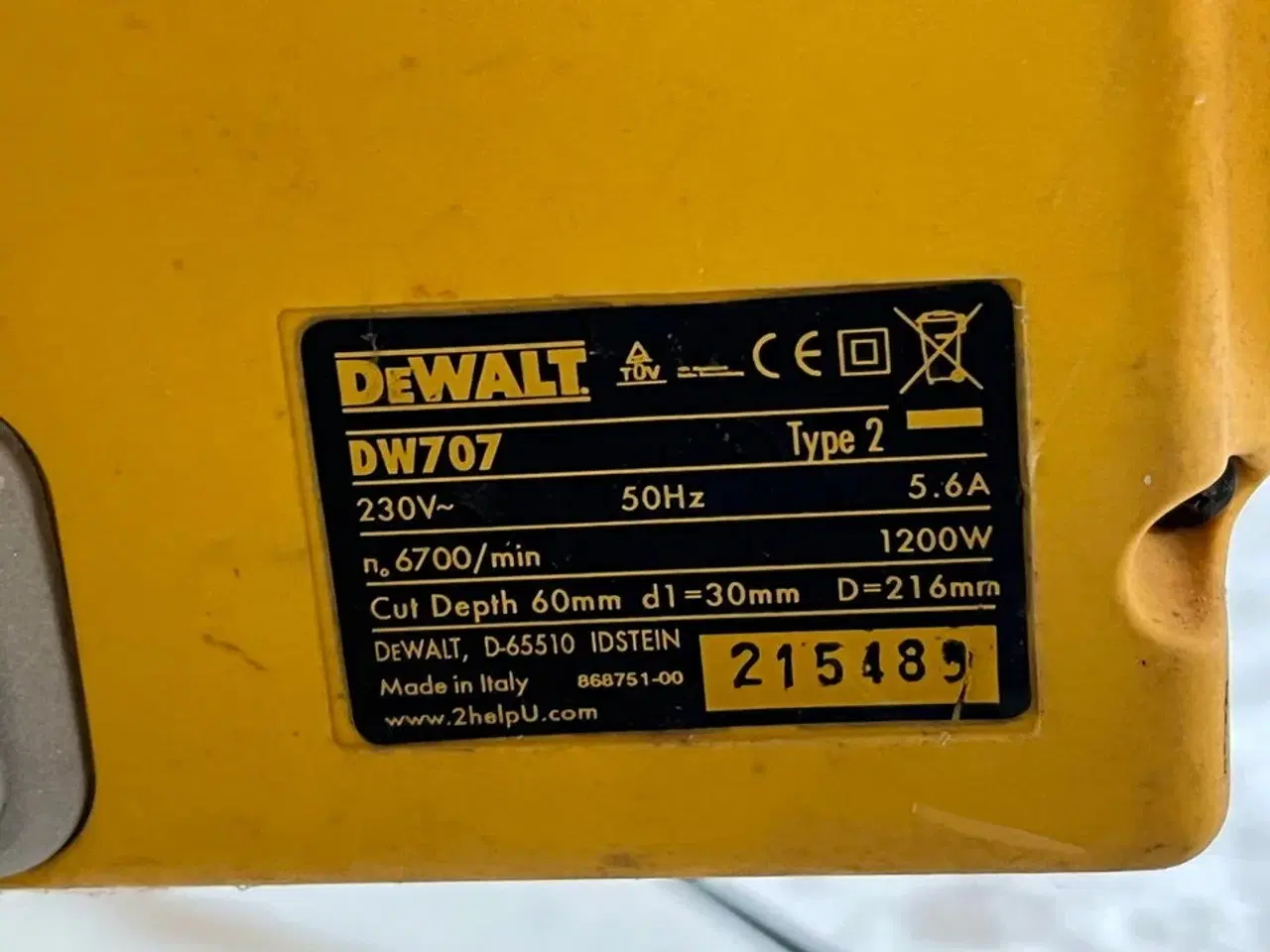 Billede 2 - Kapsav, DEWALT DW707