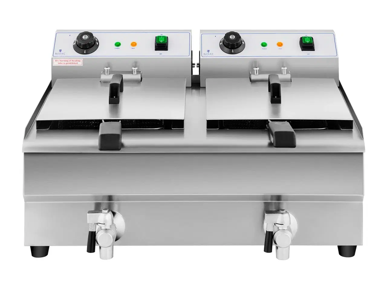 Billede 4 - Dobbelt Frituregryde 2x 13 Liter – med Afløbshane