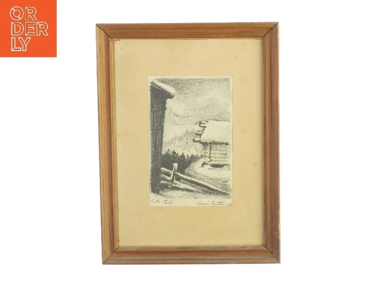 Billede 1 - Billedramme med billede fra Ukendt (str. LB: 37x27,5cm)