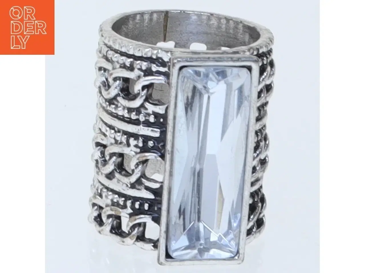 Billede 1 - Dekorativ ring med sten (str. 48 mm)