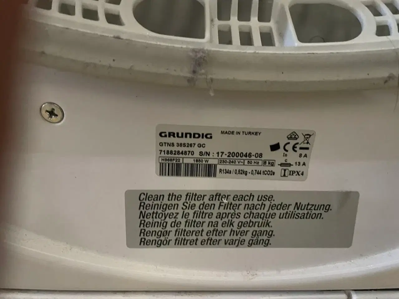 Billede 7 - Tørretumbler, brugt. GRUNDIG.