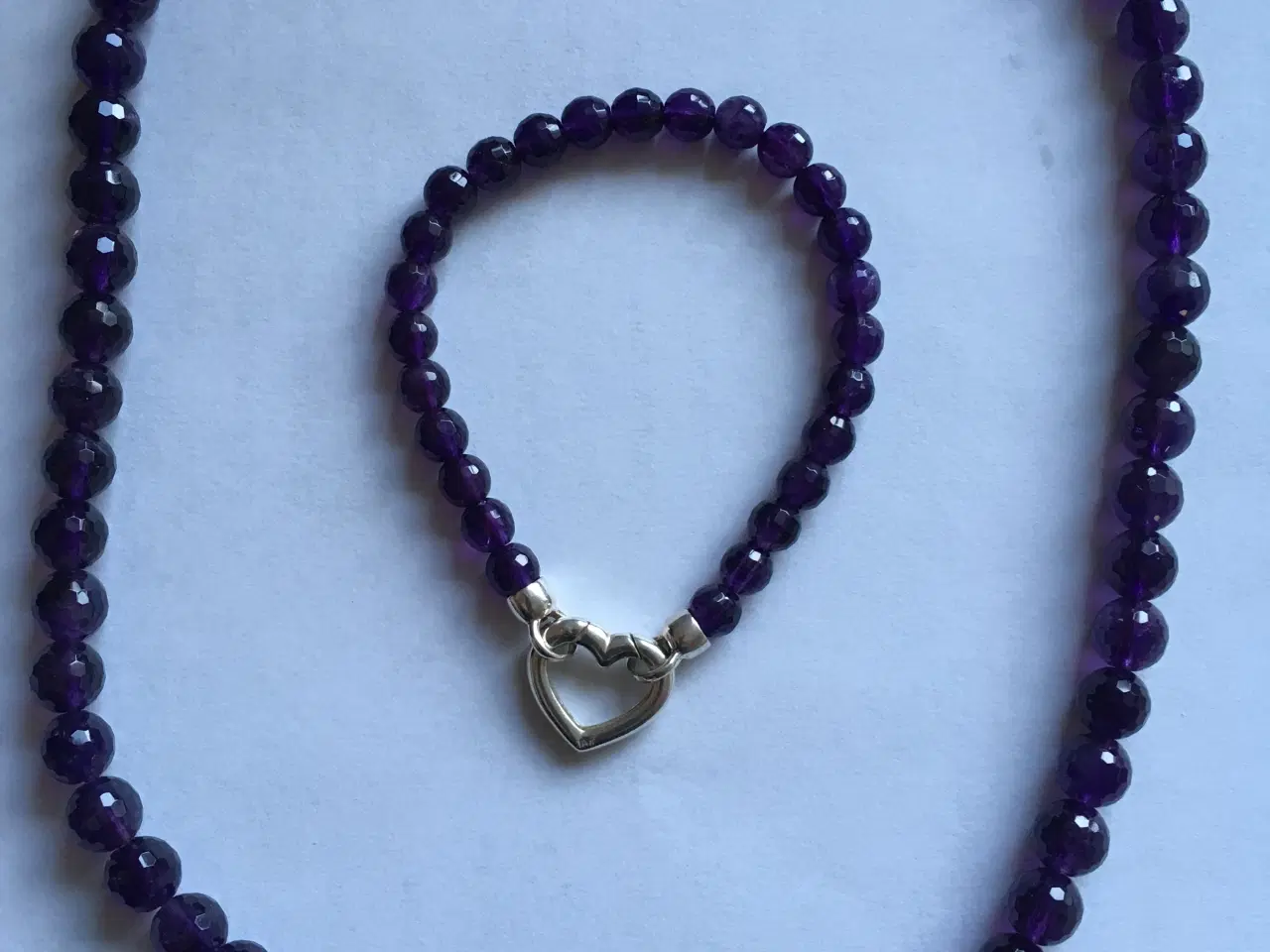 Billede 2 - Halskæde og armlænke - ametyst
