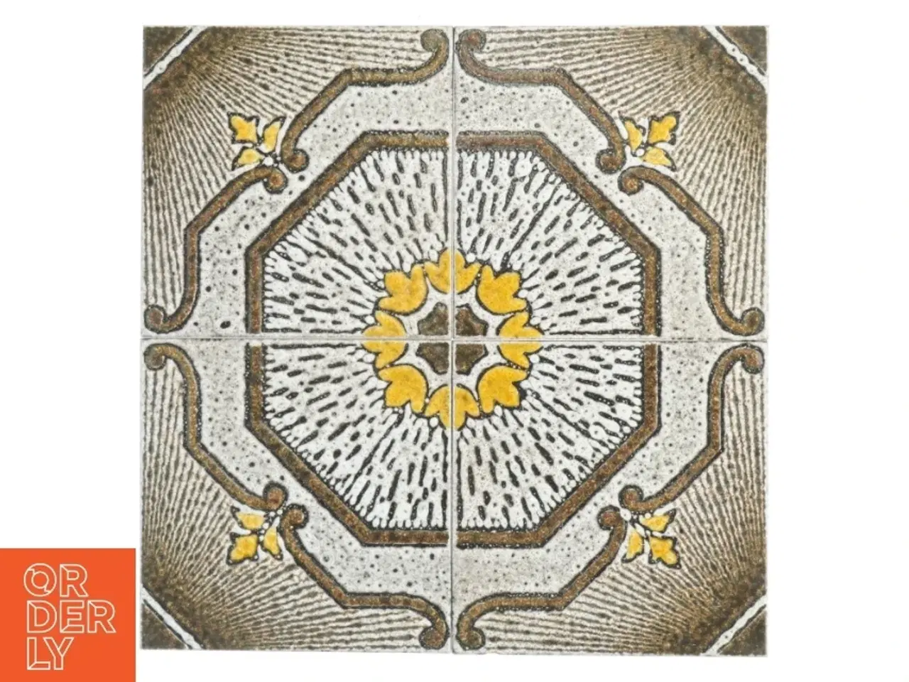Billede 5 - 24 stk. Italienske Vintage Keramik fliser med retro mønster (str. 20 x 20 cm)
