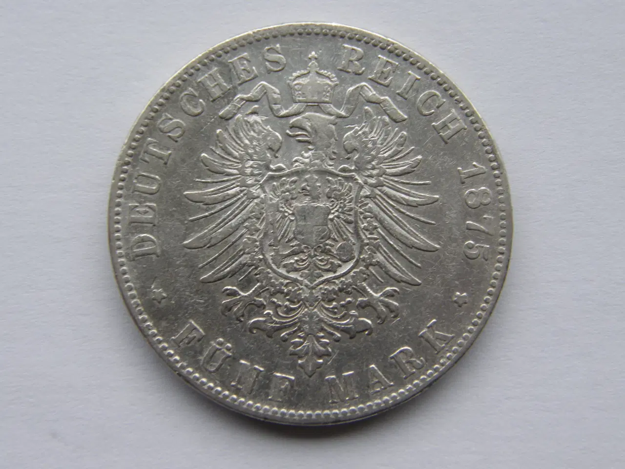 Billede 1 - Tyskland  5 Mark  1875G  KM#263.1