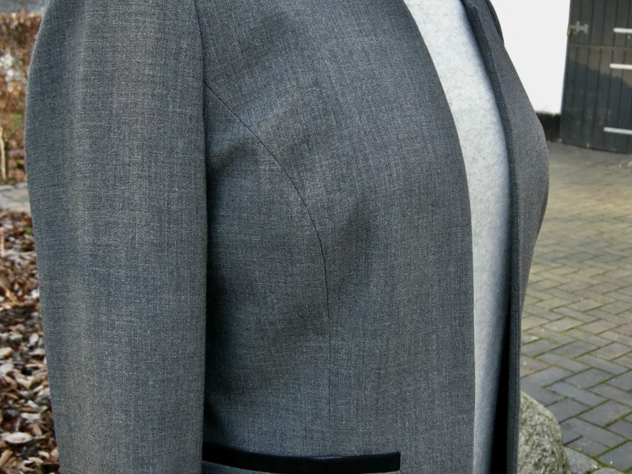 Billede 5 - Figursyet blazer fra CANDA STR. 38, Mellemgrå 