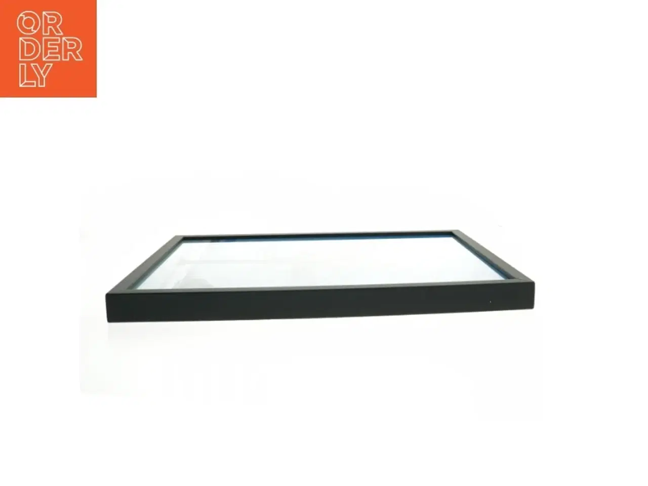 Billede 3 - Billede med sort ramme af træ i vinterlandskab (str. 29,8x42 cm)