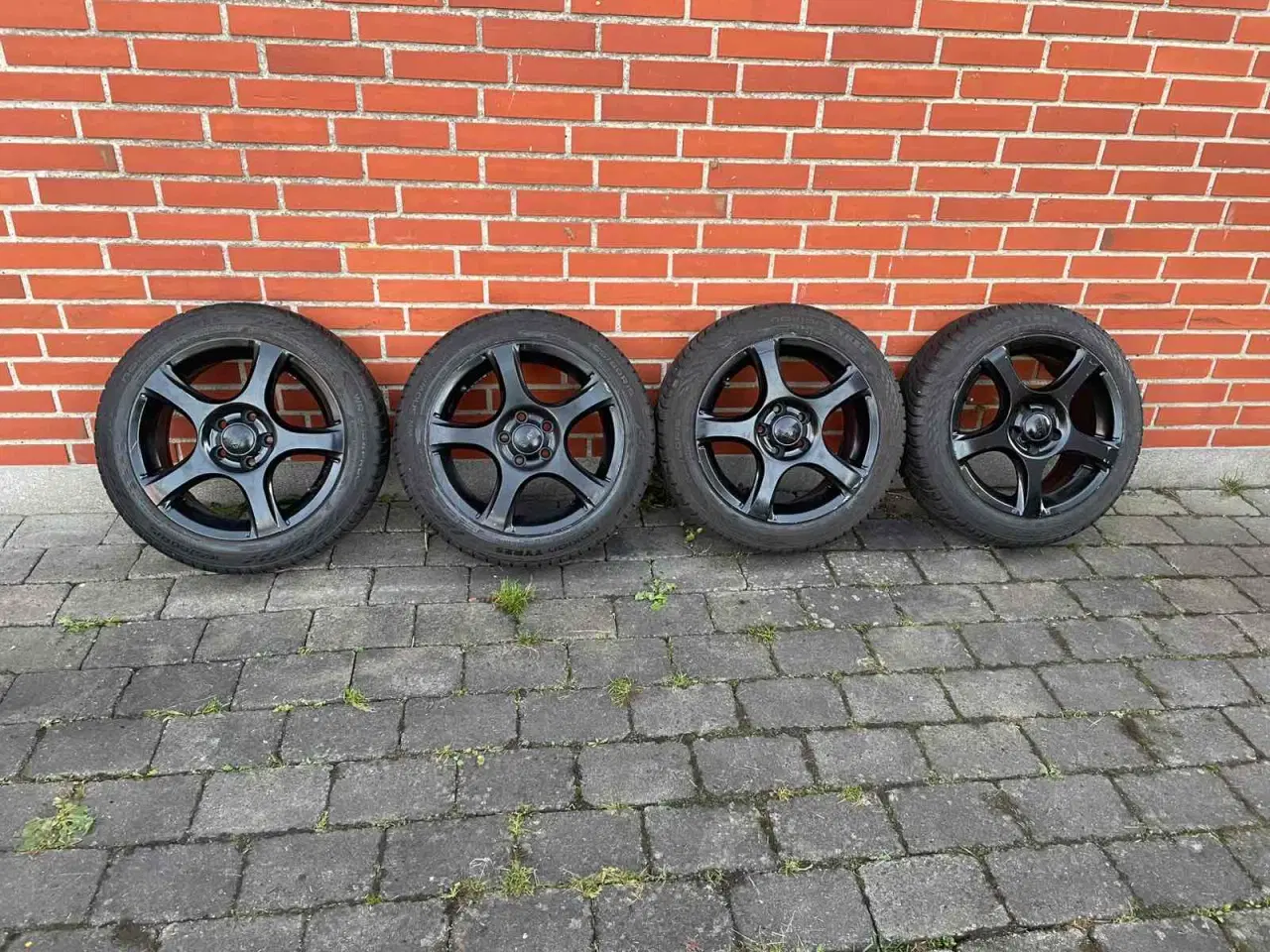 Billede 1 - 15” 5x100 aluhjul med næsten nye vinterdæk