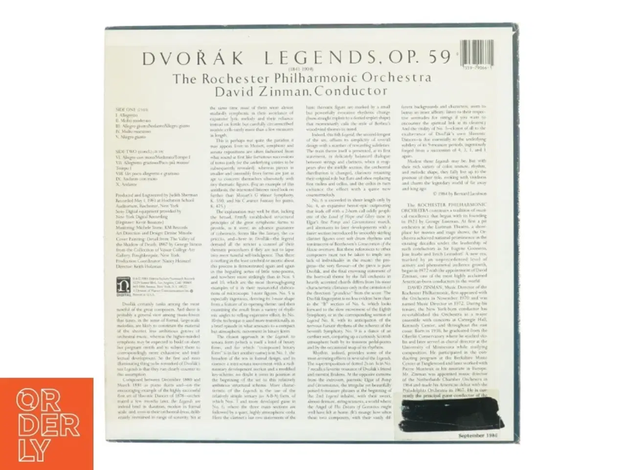 Billede 3 - Antonín Dvořák, legends fra Digital Recording (str. 30 cm)