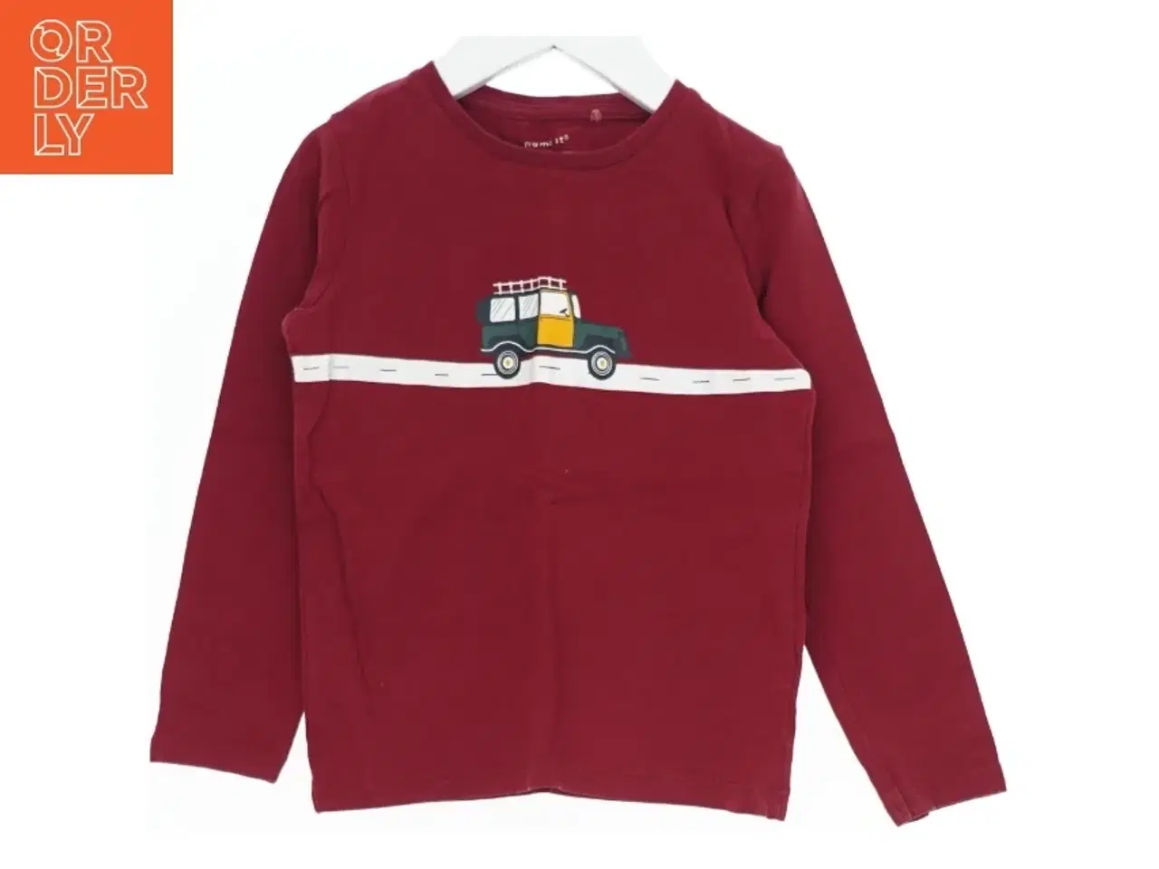 Billede 1 - Langærmet bluse med bilmotiv fra Name It (str. 104)