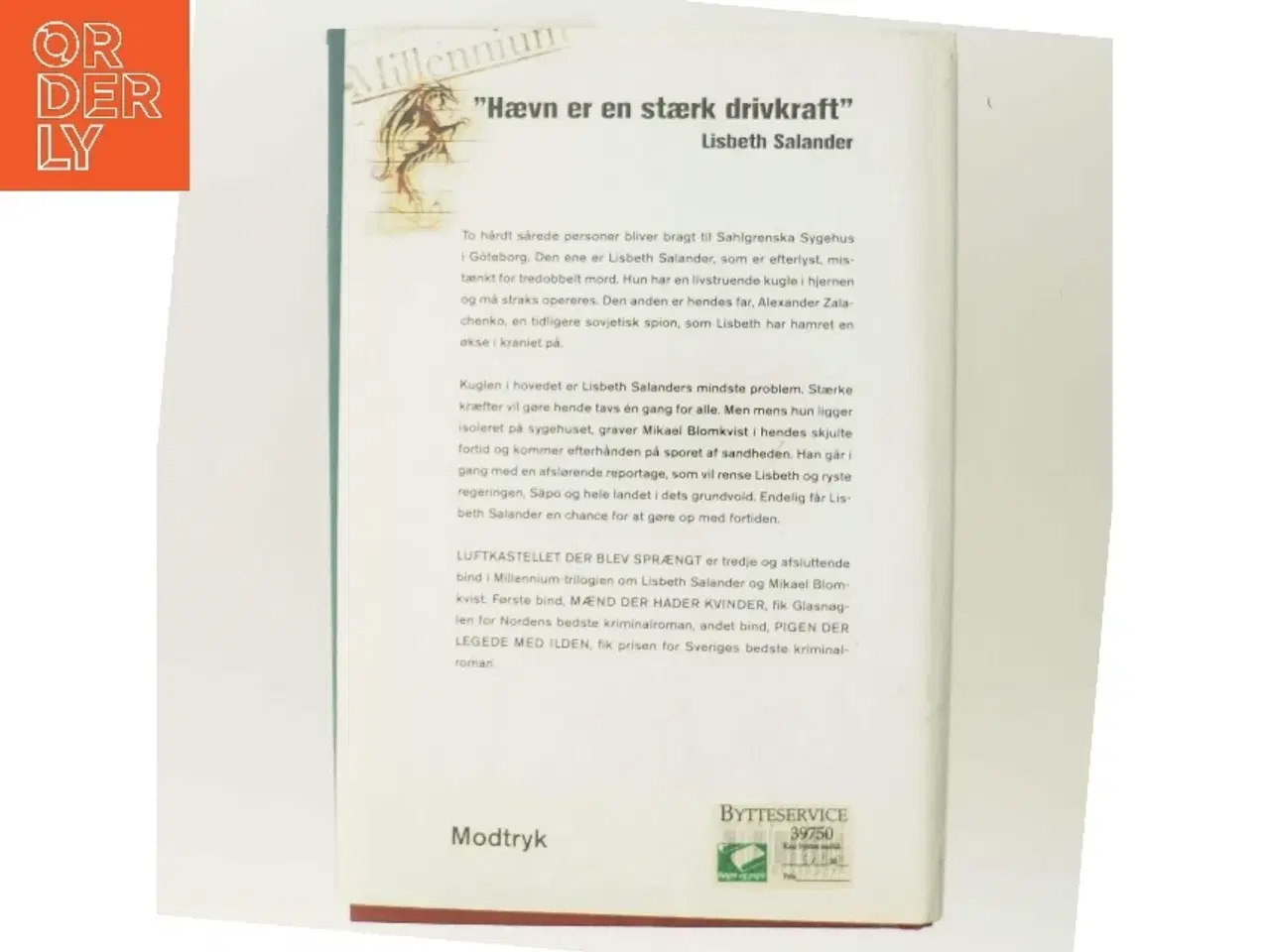 Billede 3 - Luftkastelletderblevsprngt Stir up a Hornets' Nest of Girl. Shi Dige Larsen. the Danish Original. Hardcover](chinese Edition) af Stieg Larsson (Bo