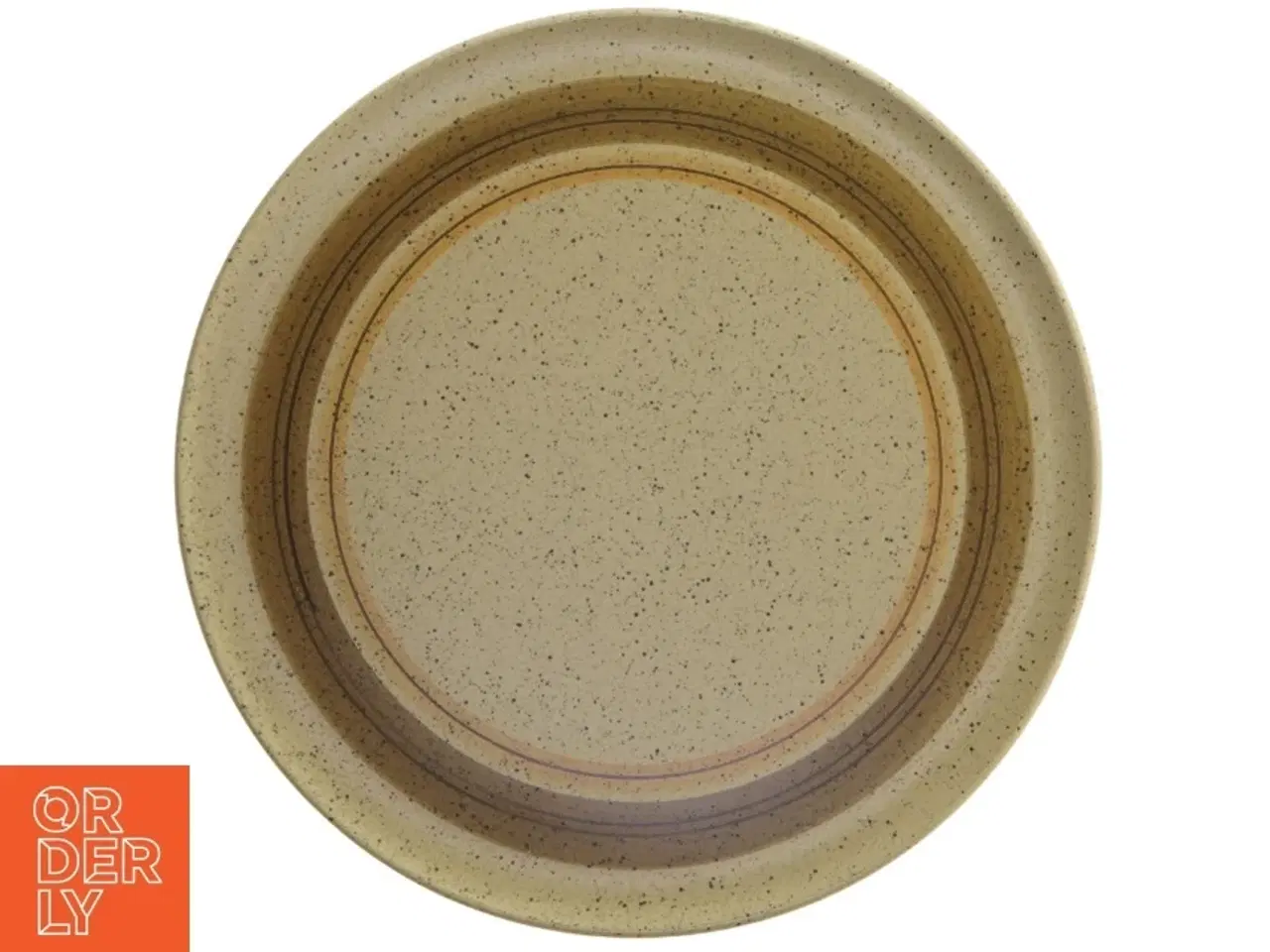 Billede 1 - Rund beige tallerken (str. Ø 26 cm)