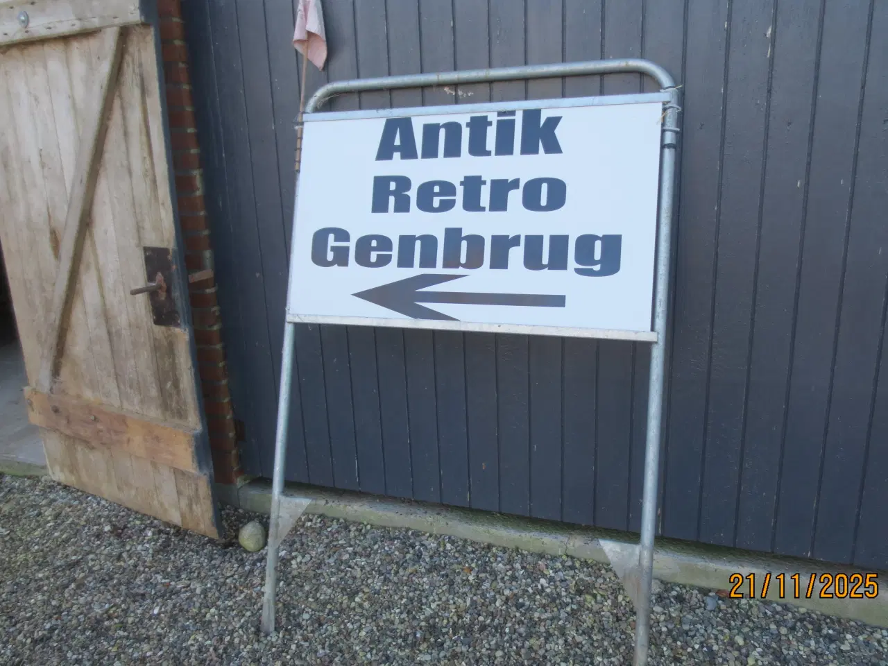 Billede 2 - 1 stk Skilt Antik-Retro- Genbrug