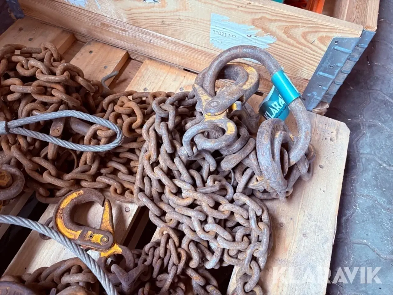 Billede 9 - Kæder med kroge og løftegrej - blandet parti