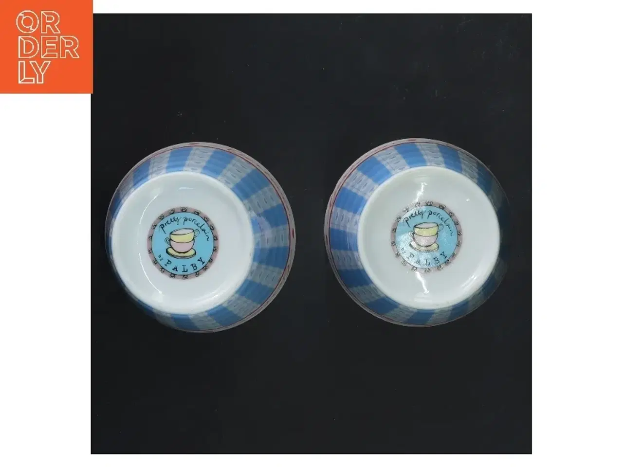 Billede 2 - Porcelænskrus sæt fra Falby (str. 2 stk Ø 9 cm længde 10 cm)