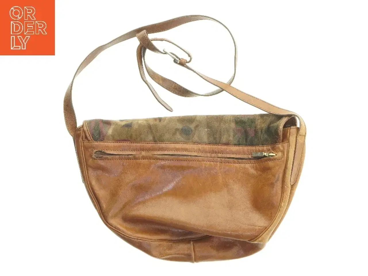 Billede 4 - Vintage læder rygsæk med egyptisk motiv (str. 38x25 cm)