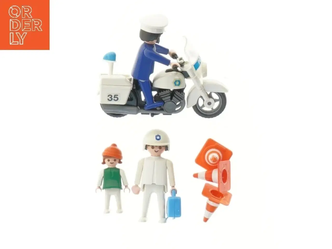 Billede 1 - Legetøjssæt med motorcykel og figurer fra Playmobil (str. 11 cm)