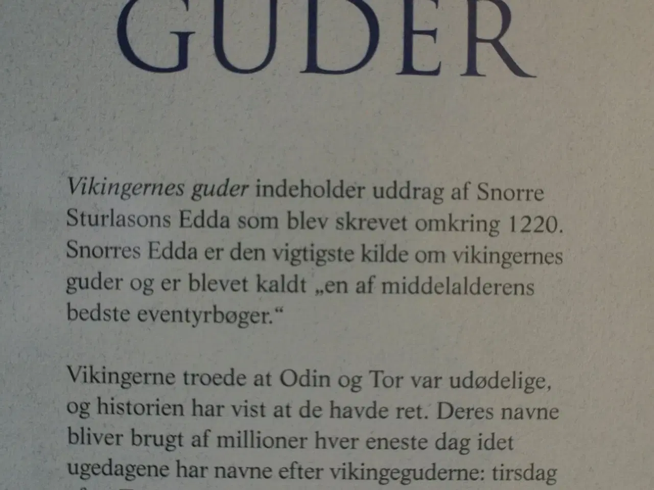 Billede 2 - vikingernes guder - ny i plast, af snorre sturlaso