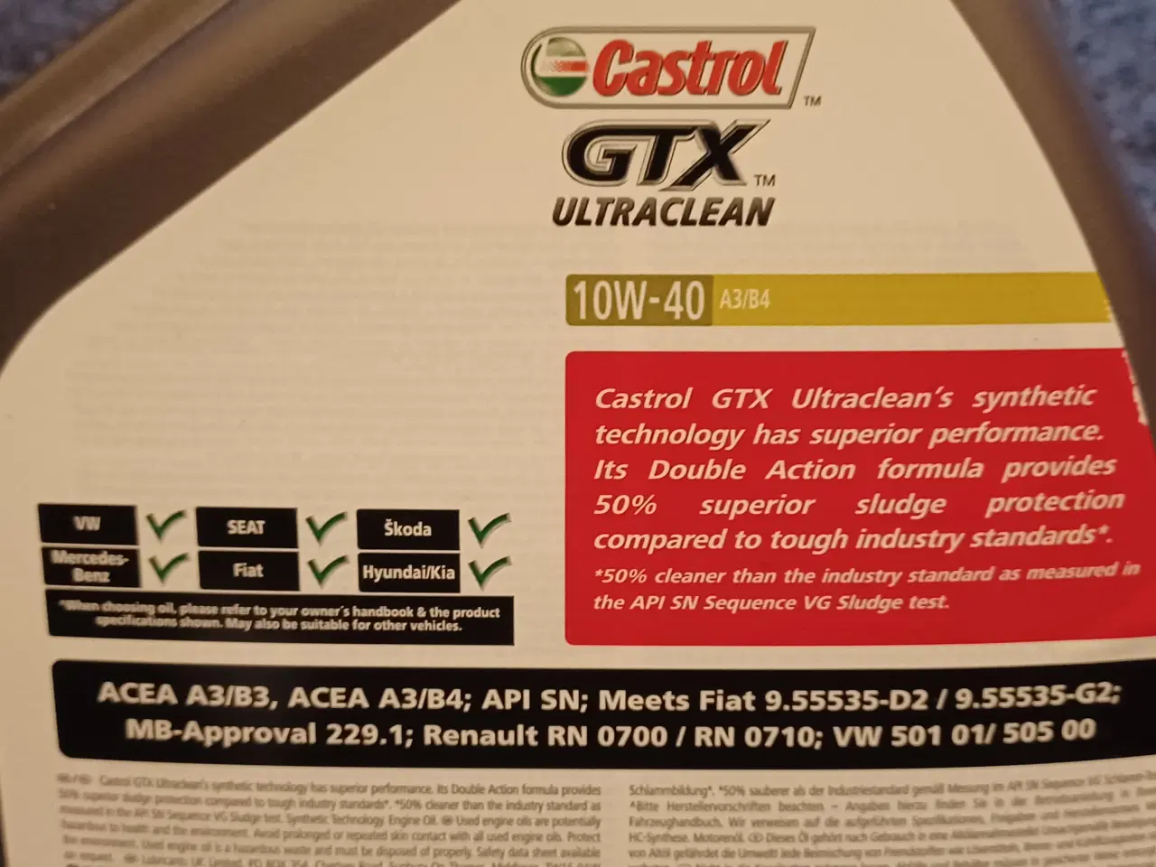 Billede 3 - 10w40 Castrol GTX Ultraclean 