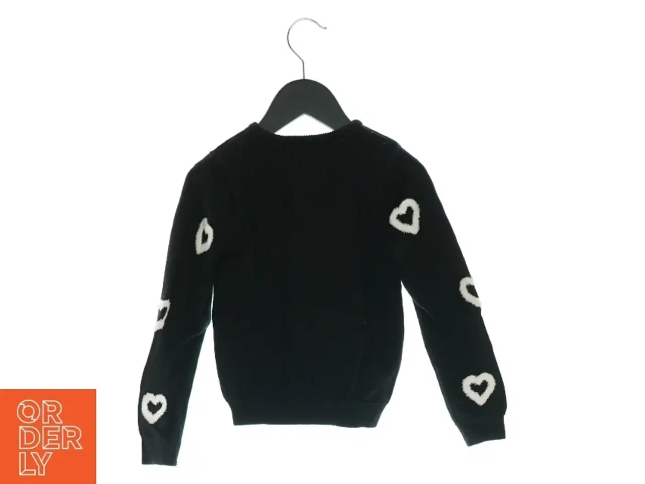 Billede 2 - Sweatshirt med hjerter fra H&M (Str. 110-116 cm/4-6 år)