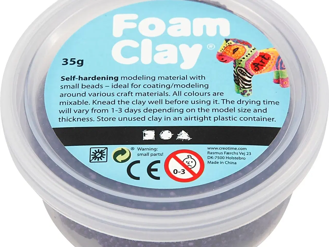 Billede 1 - Foam Clay® Lilla - Selvhærdende Modelleringsmateriale 35g