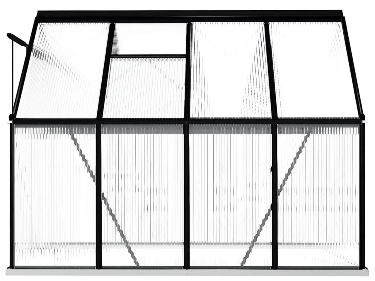 Billede 5 - Drivhus med fundamentramme 3,3 m² aluminium antracitgrå