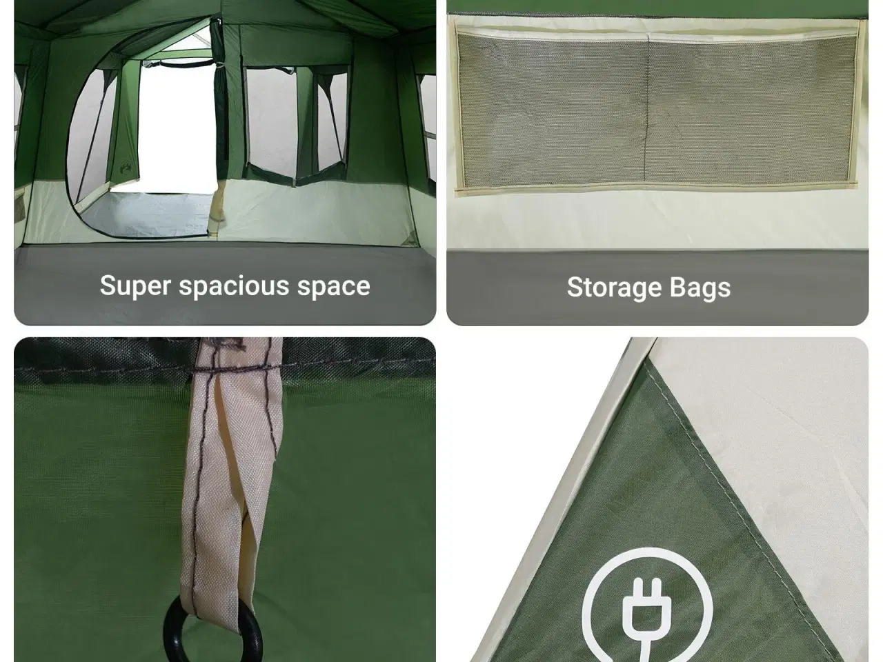 Billede 9 - Telte med tag med luftventil Grøn 620 x 322 x 240 cm Polyester