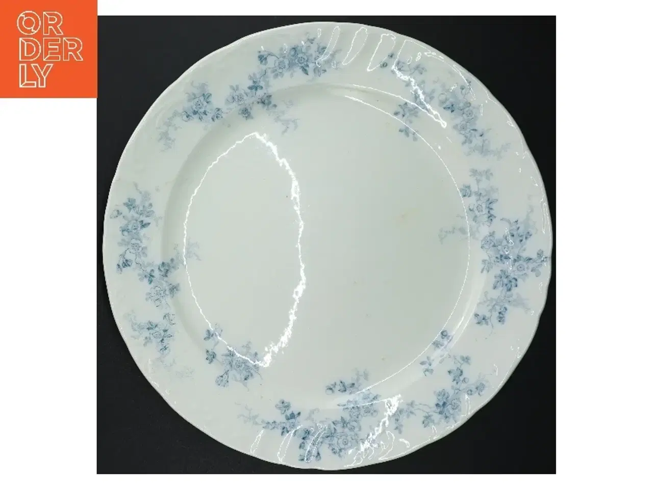 Billede 1 - Gammelt Porcelænsfad med blomstermønster fra Hartington (str. Ø. 33 cm)