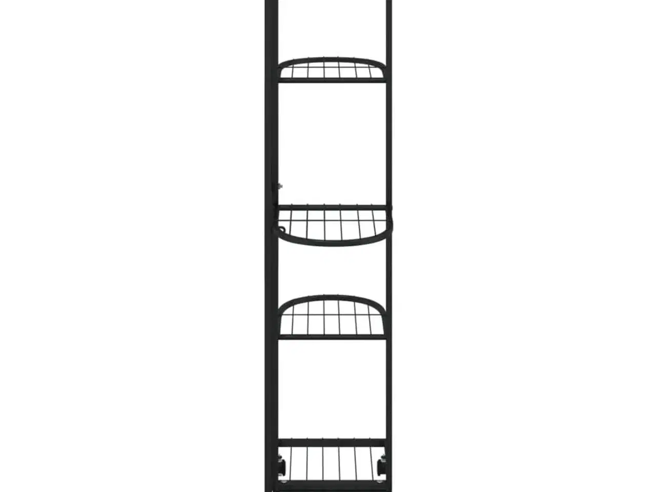 Billede 4 - Blomsterstativ 5 niveauer med hjul 44x23x100 cm jern sort