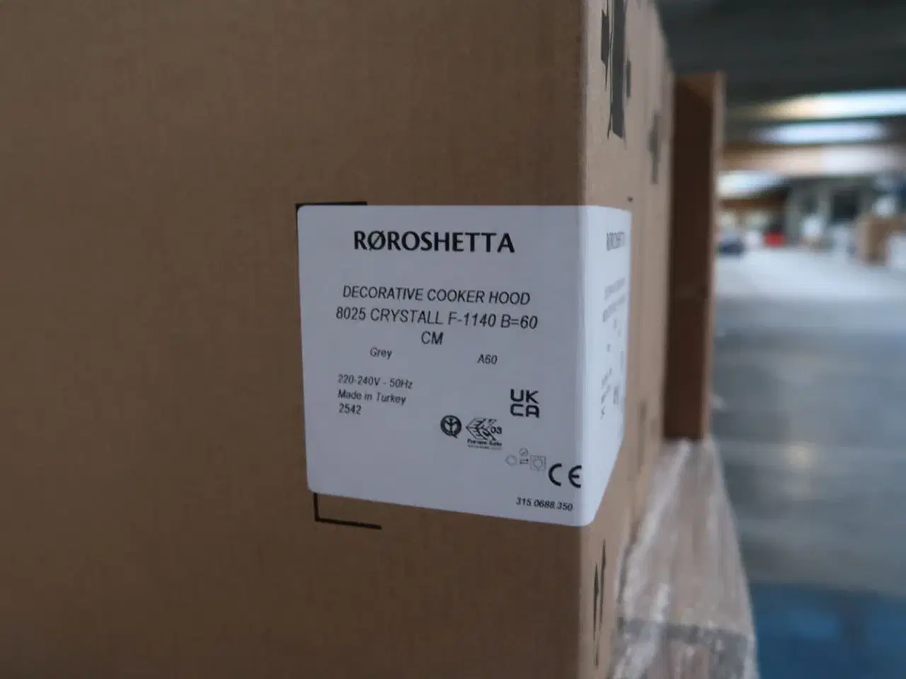 Billede 3 - Emhætte RØROSHETTA 8025 CRYSTALL F-1140