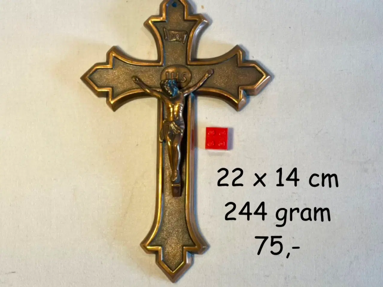 Billede 2 - Krucifiks, metal kors