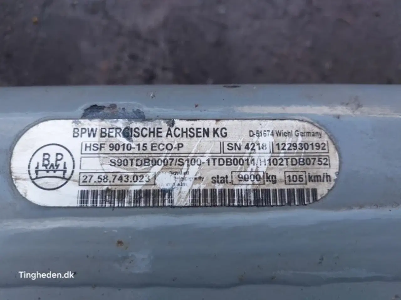 Billede 9 - BPW Aksel HSF 9010-15 ECO-P