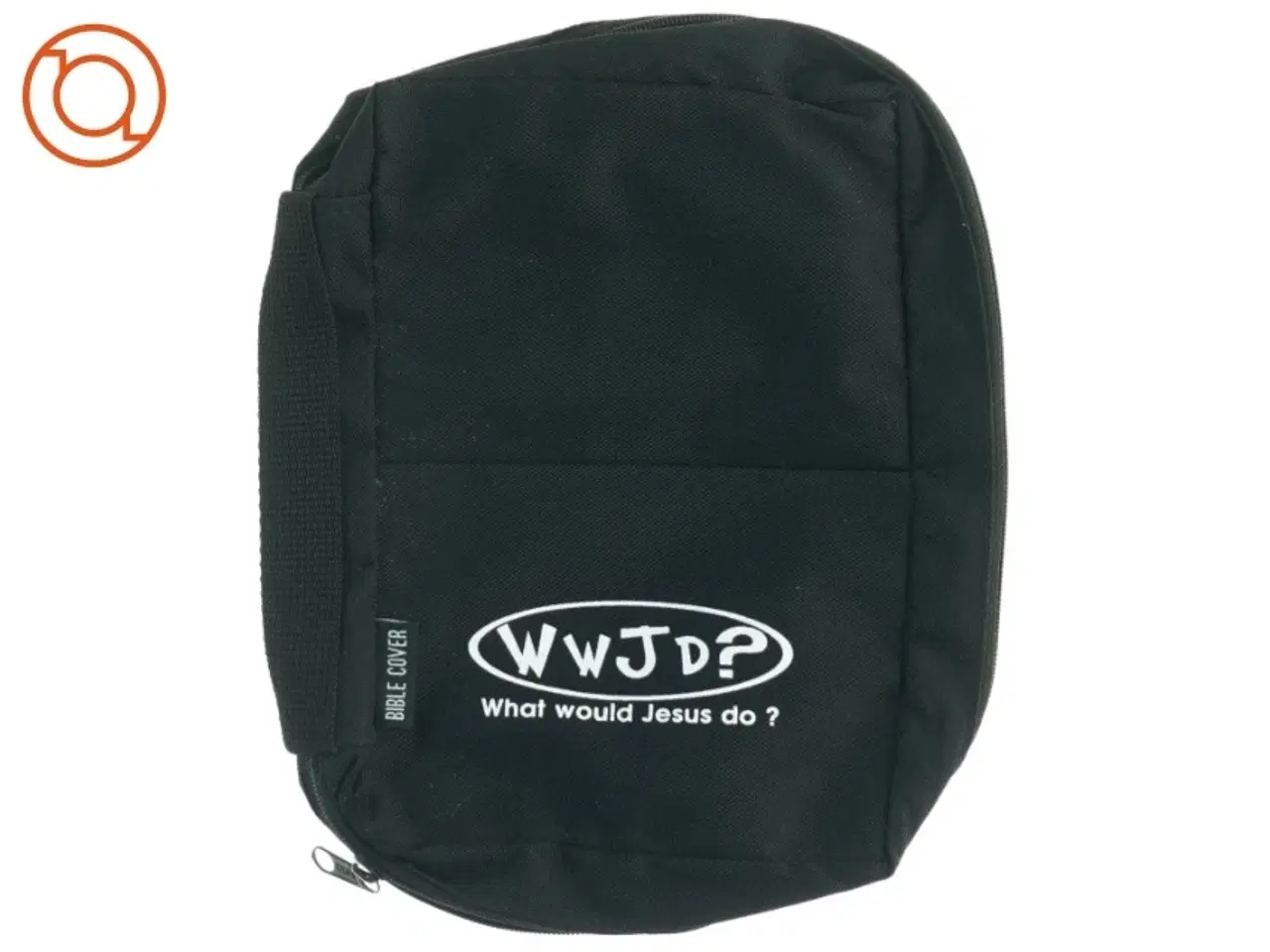 Billede 1 - Sort bibelcover med religiøst budskab (str. 27 x 22 cm)