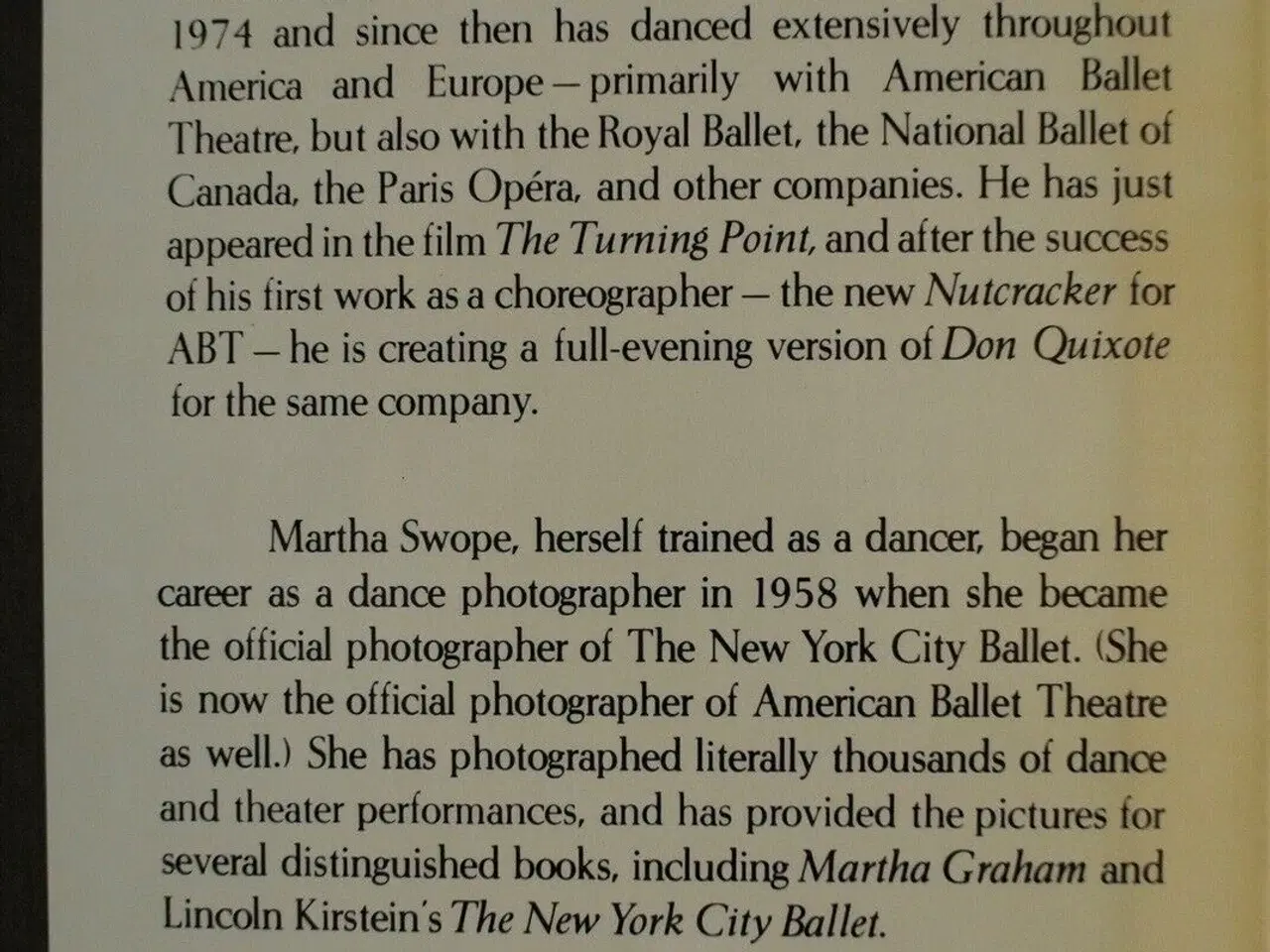 Billede 4 - baryshnikov at work - mikhail baryshnikov , photog