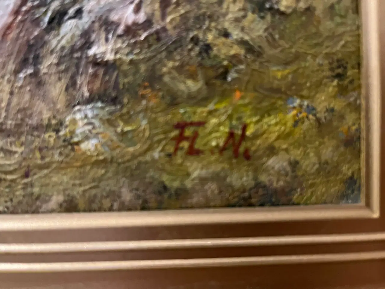 Billede 2 - Oliemaleri klippekyst af FL.N