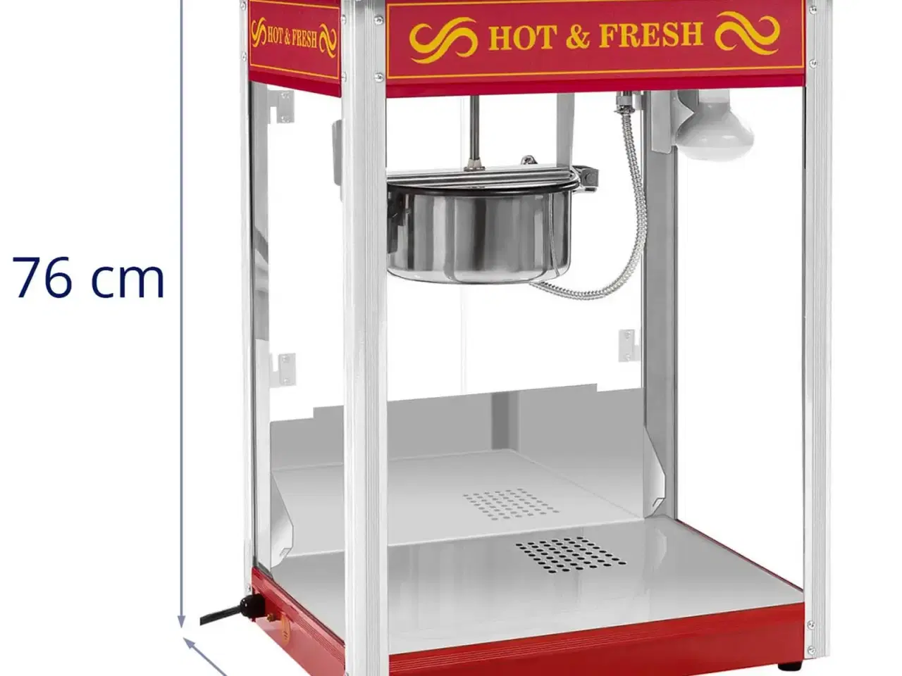 Billede 10 - Popcornmaskine 88 L – 1500 W – rød 56 x 42 x 76 cm