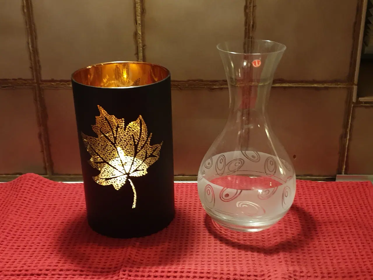 Billede 1 - Lysestage og karaffel