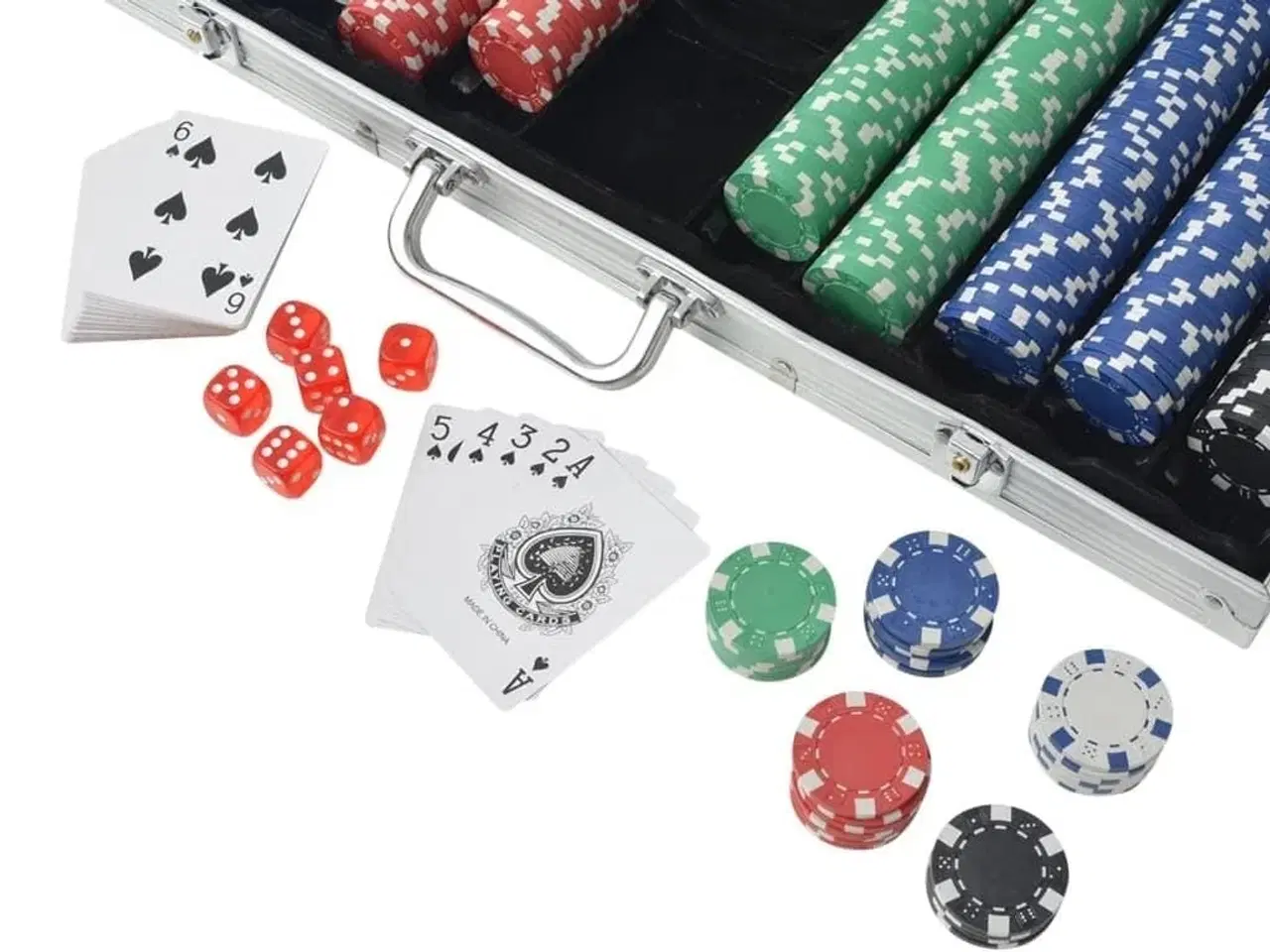 Billede 3 - Pokersæt med 1.000 jetoner aluminium