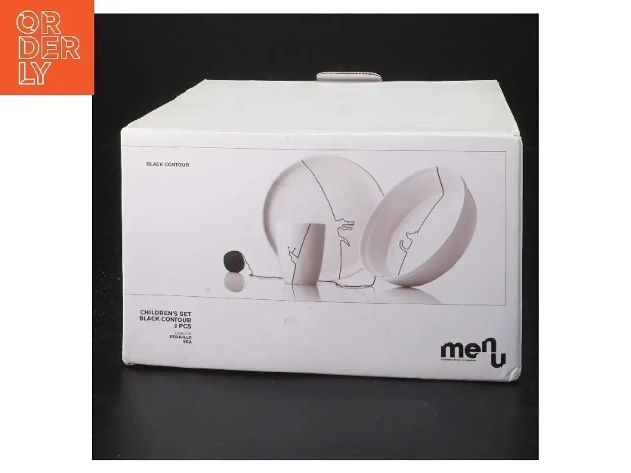 Billede 1 - Børnesæt med 3 dele i porcelæn fra Menu (str. Ø 17,5 & 6,5 & 17,5 cm)