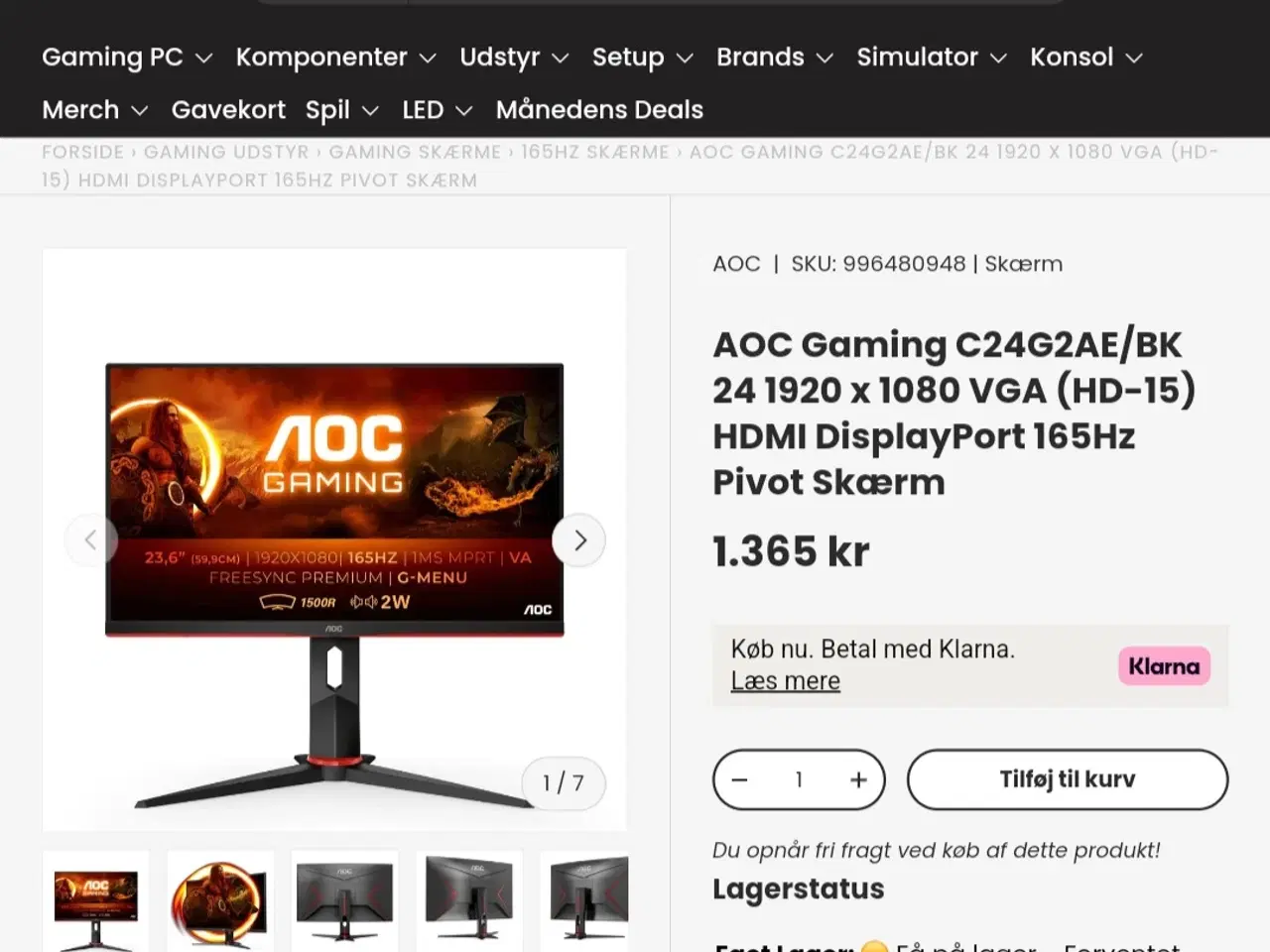 Billede 2 - i5-12400 Gamer Pc +24" Curved Gaming Skærm