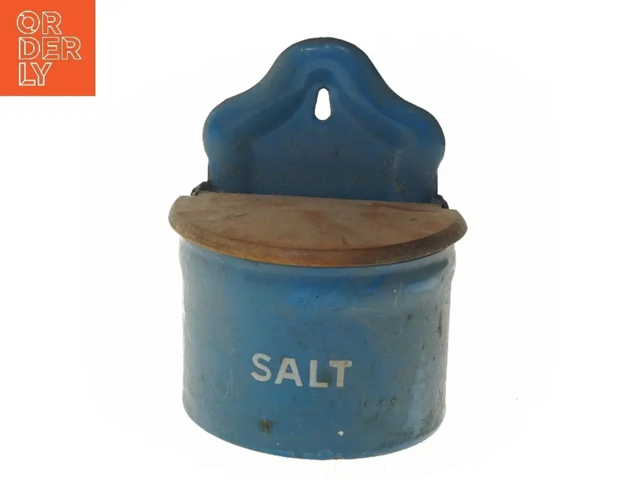 Billede 1 - Retro vægmonteret saltbeholder (str. 19x13 cm)