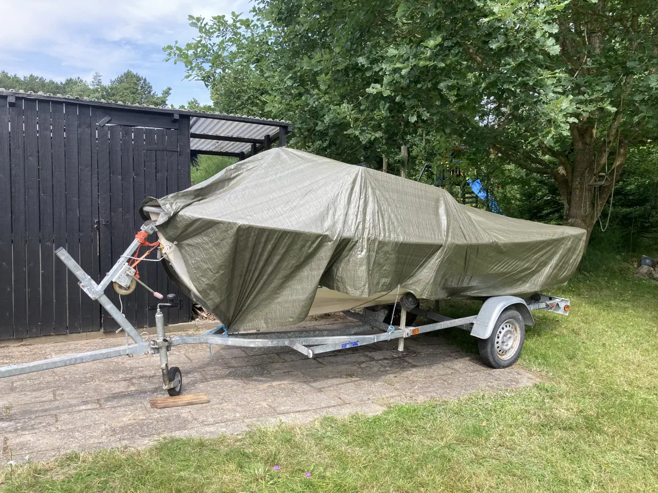 Billede 6 - Askeladen jolle,14",vindskærm,Yamaha 15hk+trailer