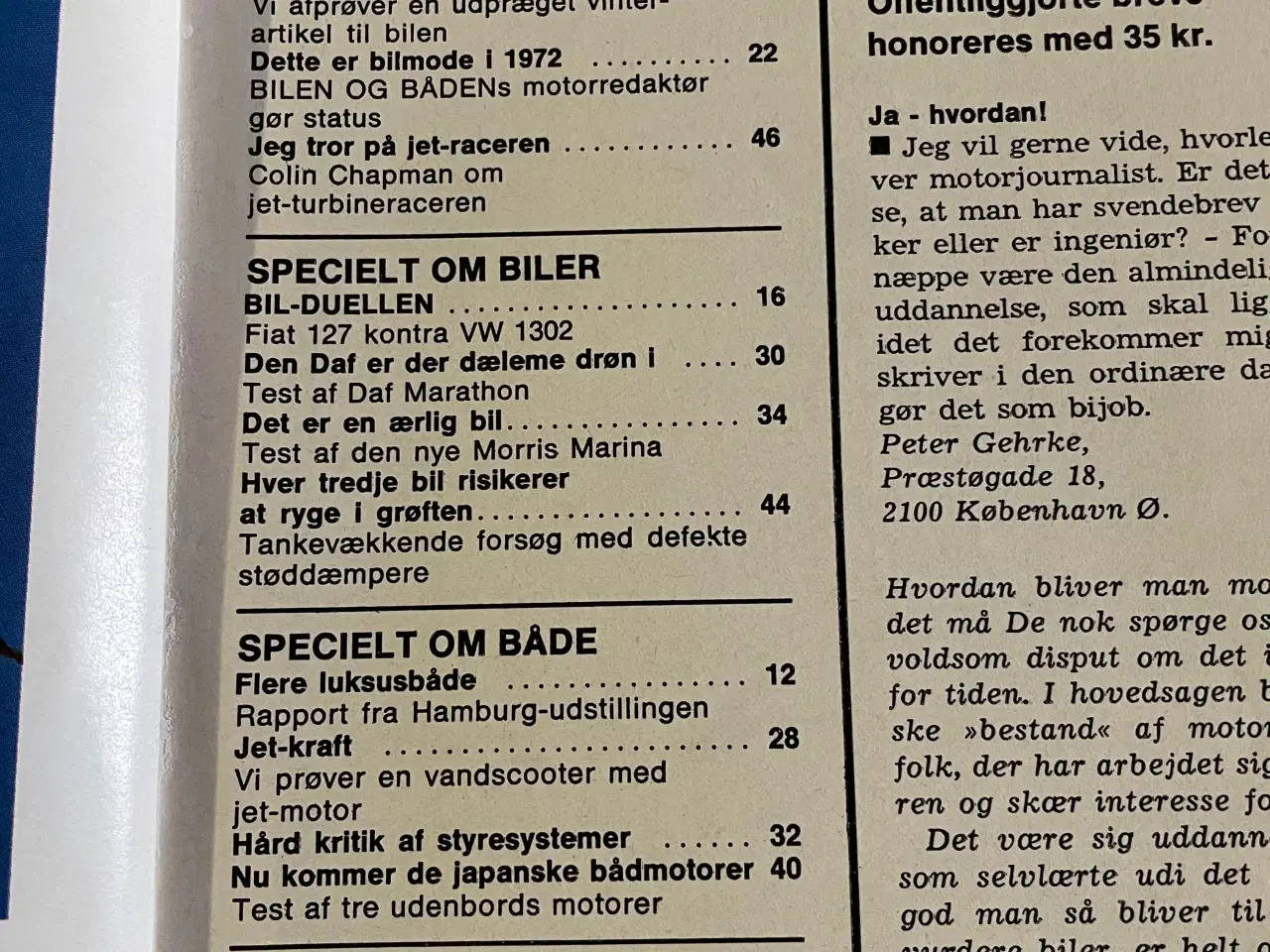 Billede 5 - BILEN og BÅDEN blade 1972 og 1973.