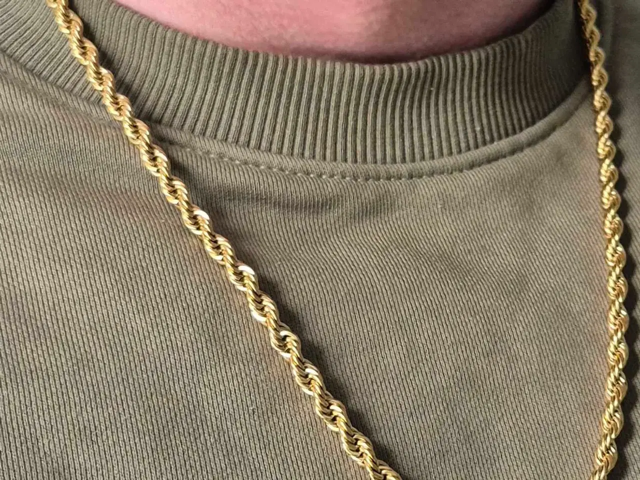 Billede 1 - 5mm goldfilled rope chain