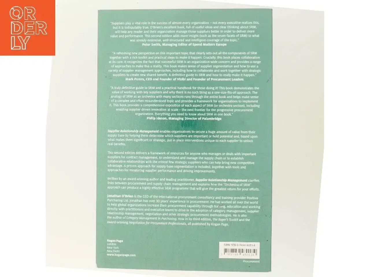 Billede 3 - Supplier Relationship Management af Jonathan O'Brien (Bog)