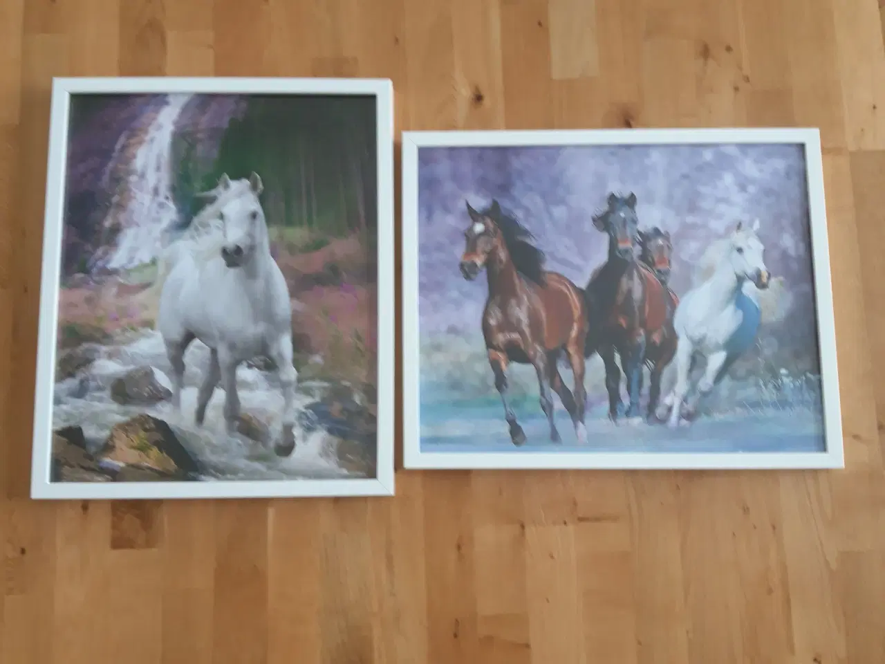 Billede 1 - 2 hestebilleder i rammer