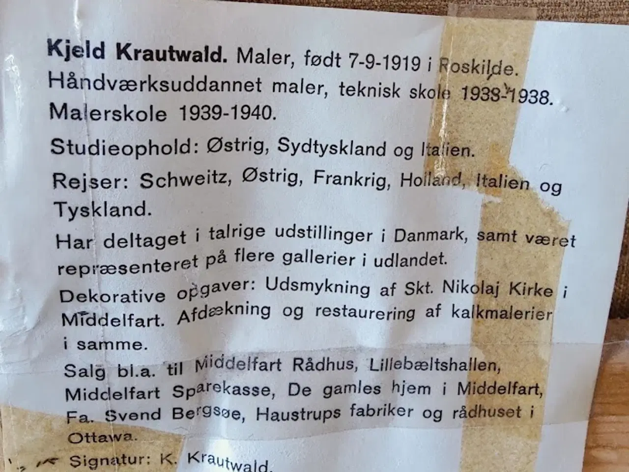 Billede 2 - Oliemaleri, Kjeld Krautwald