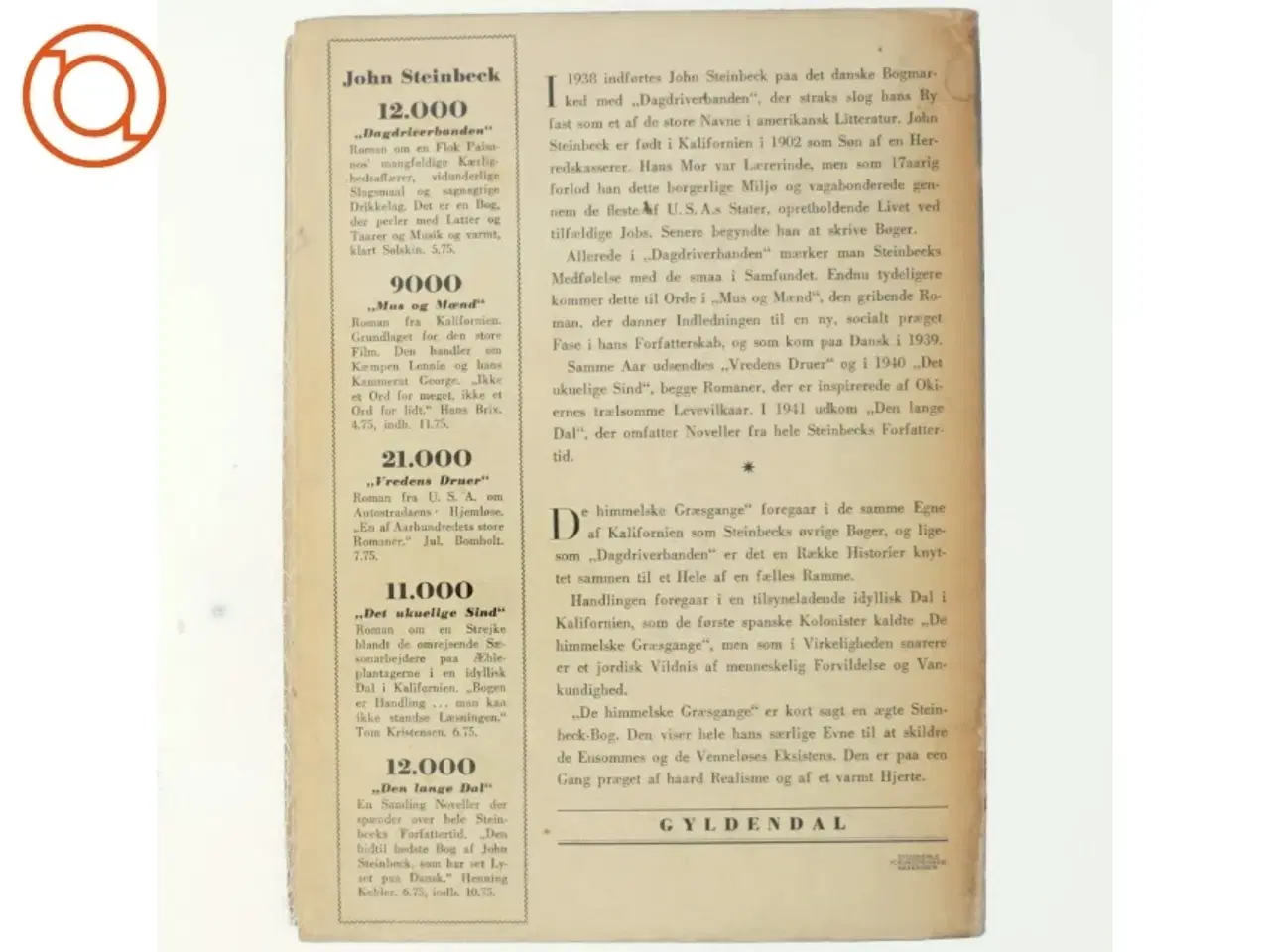 Billede 3 - De himmelske græsgange af John Steinbeck