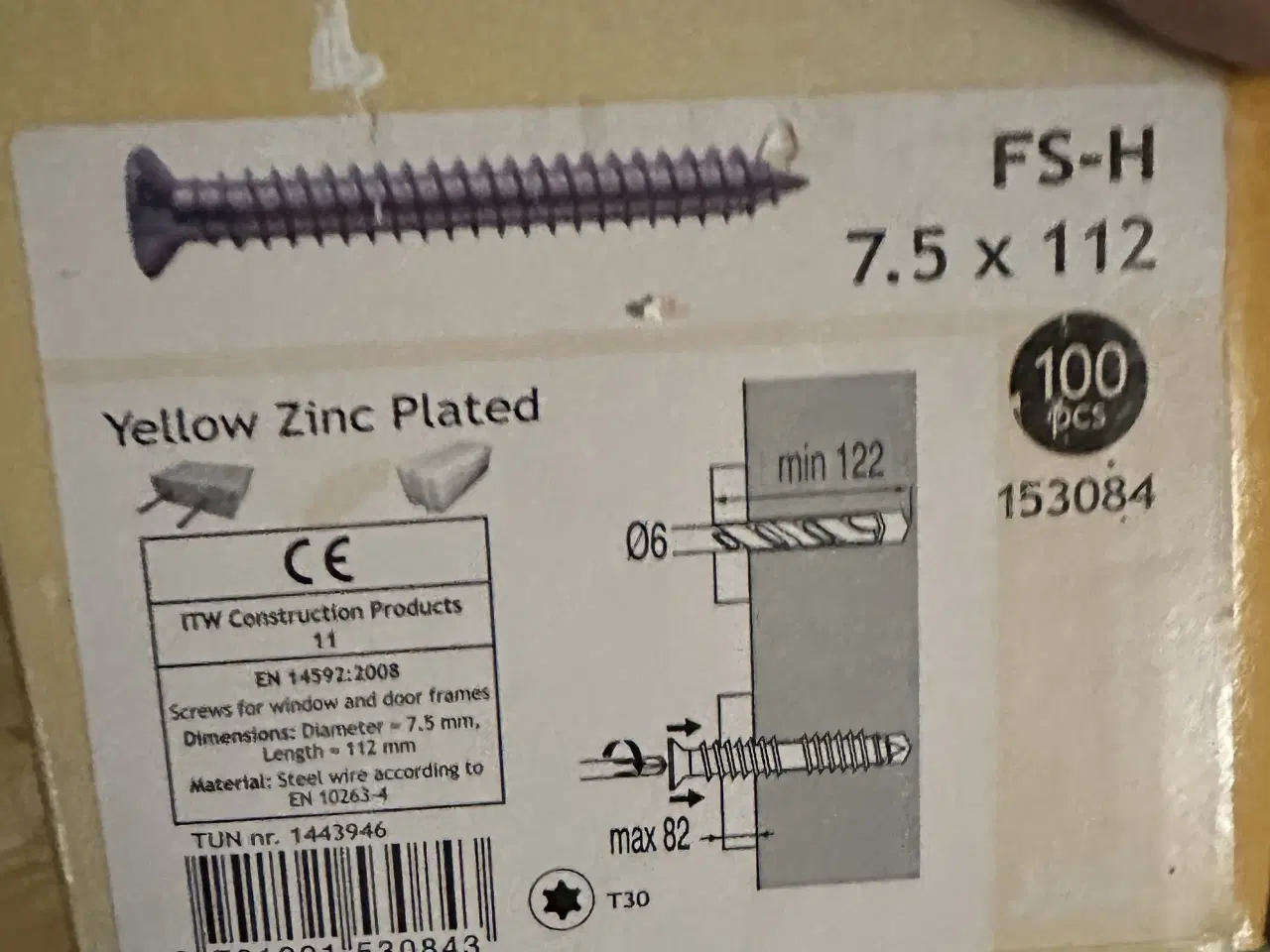 Billede 3 - Karmskruer- Spit/NKT i 3 længder; 62, 72 og 112 mm